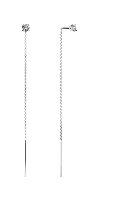 Серьги продевки СЦП4009К серебро