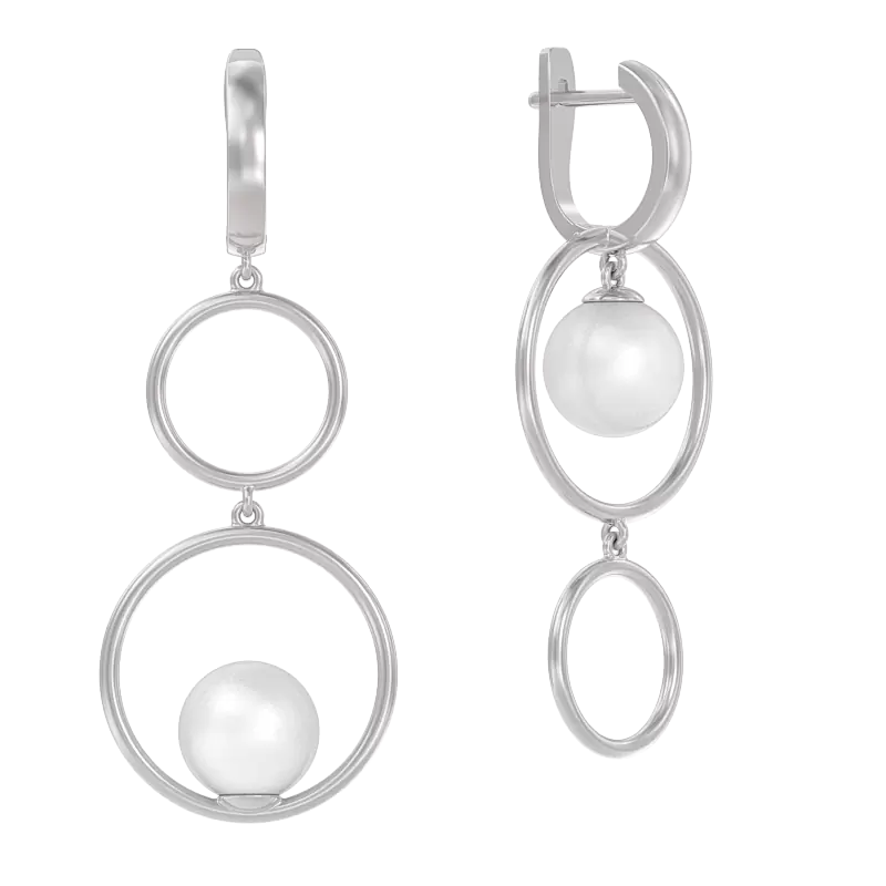 Серьги подвесные 1049632-01250-2S серебро