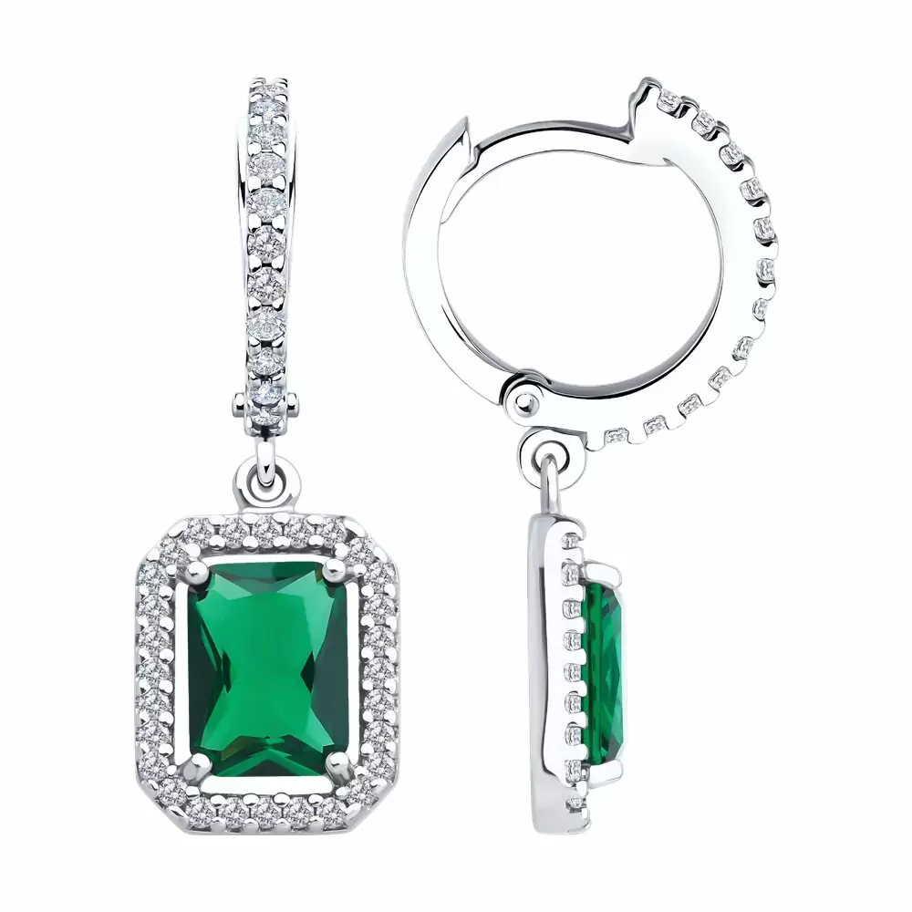 Серьги подвесные 94027018 серебро