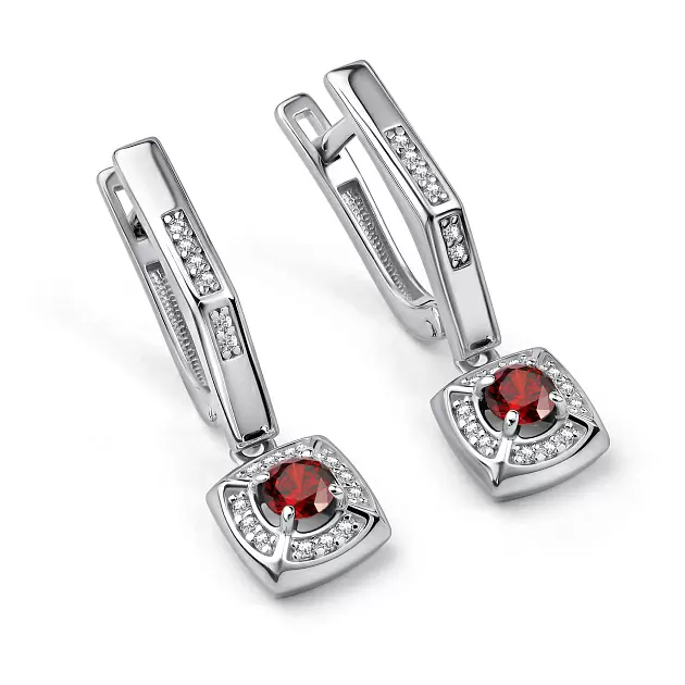 Серьги подвесные 02-4855.00ГР-00 серебро_1