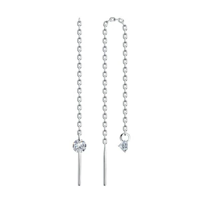 Серьги продевки 94025760 серебро