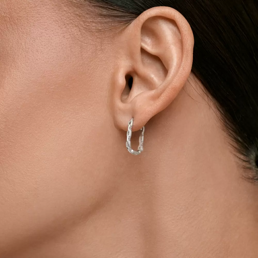 Серьги подвесные 92025385 серебро Цепь_2