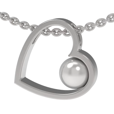Подвеска бегунок 1036533-01250-2S серебро Сердце