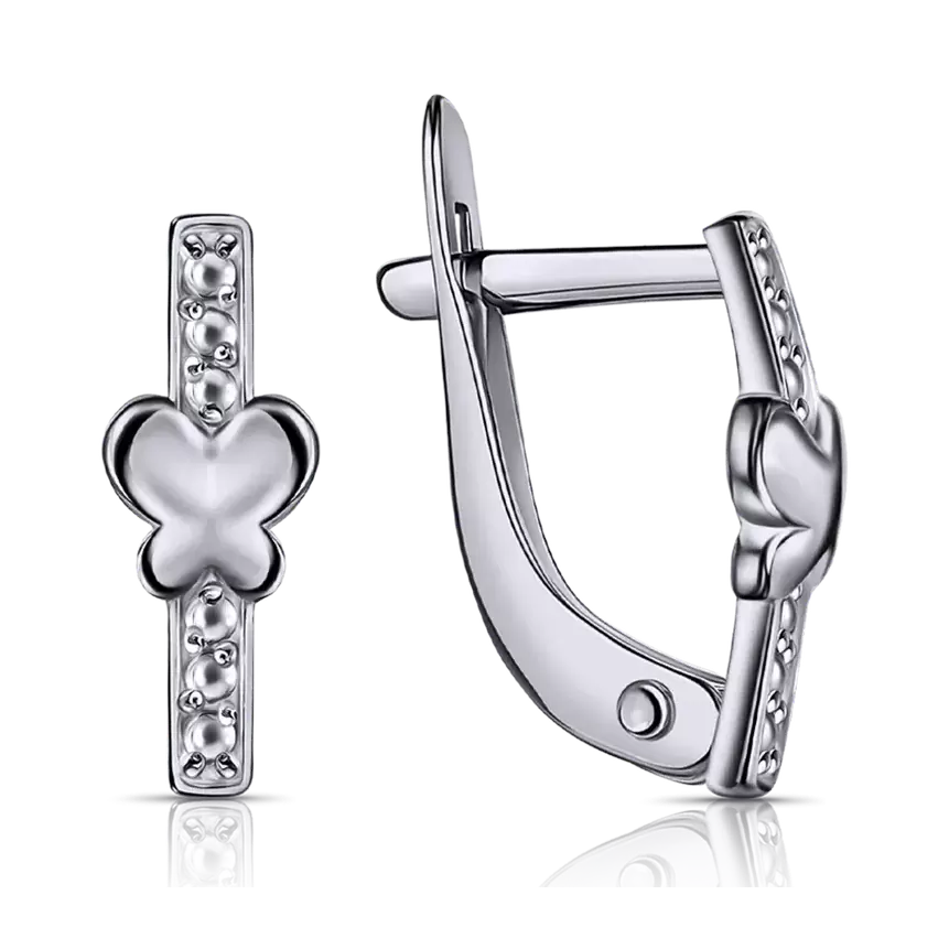 Серьги С600-1249 серебро Сердце