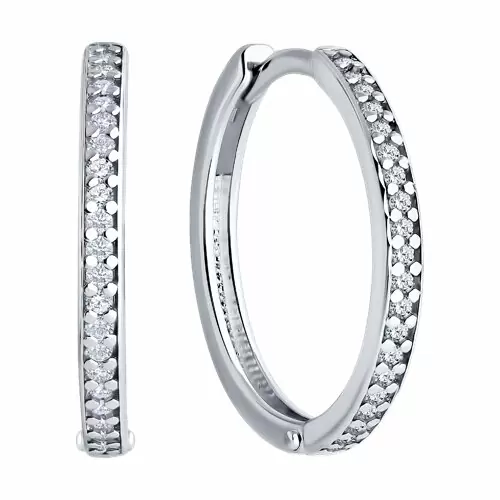 Серьги конго 94026681 серебро