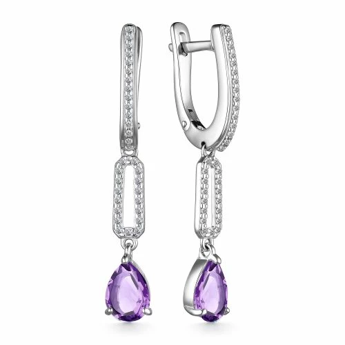 Серьги подвесные 02-3486.00АМ-00 серебро_0