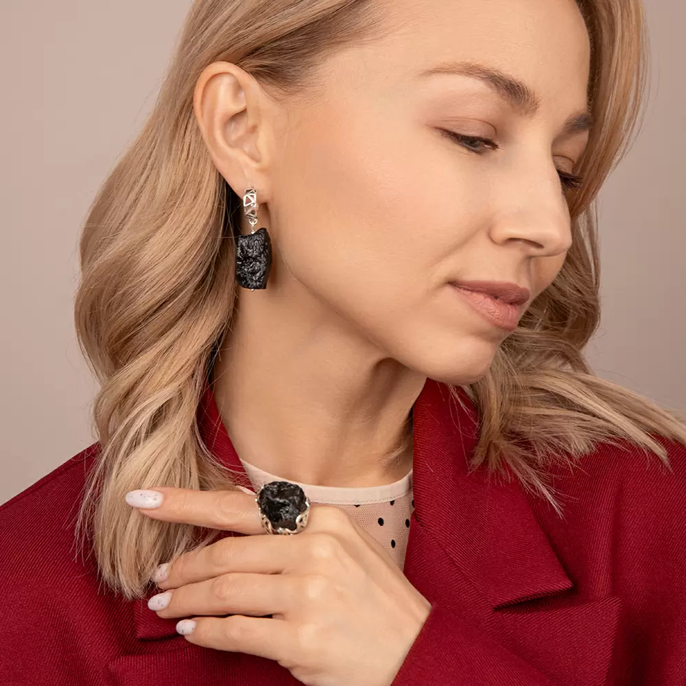 Серьги подвесные 4145с  серебро