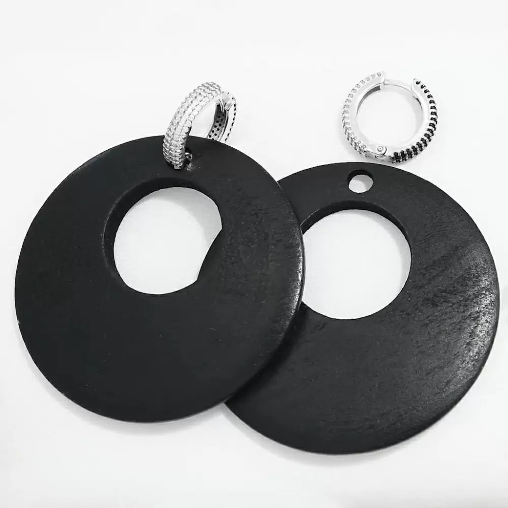 Серьги подвесные 94-121-01765-1 серебро Круг_1