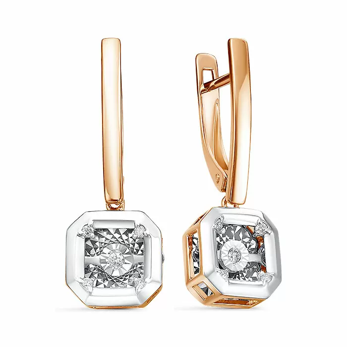 Серьги подвесные С3129-120 золото