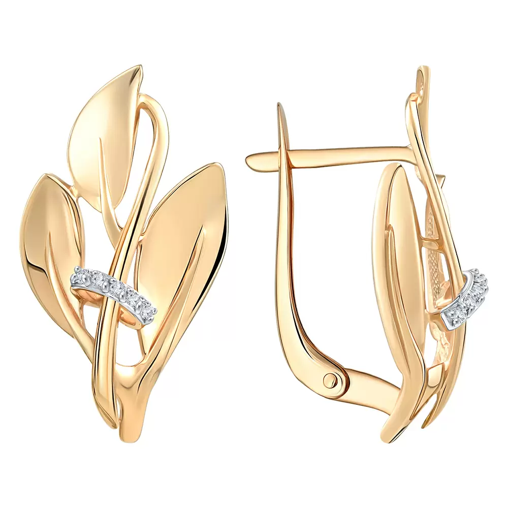 Серьги 036632-1102 золото Цветок