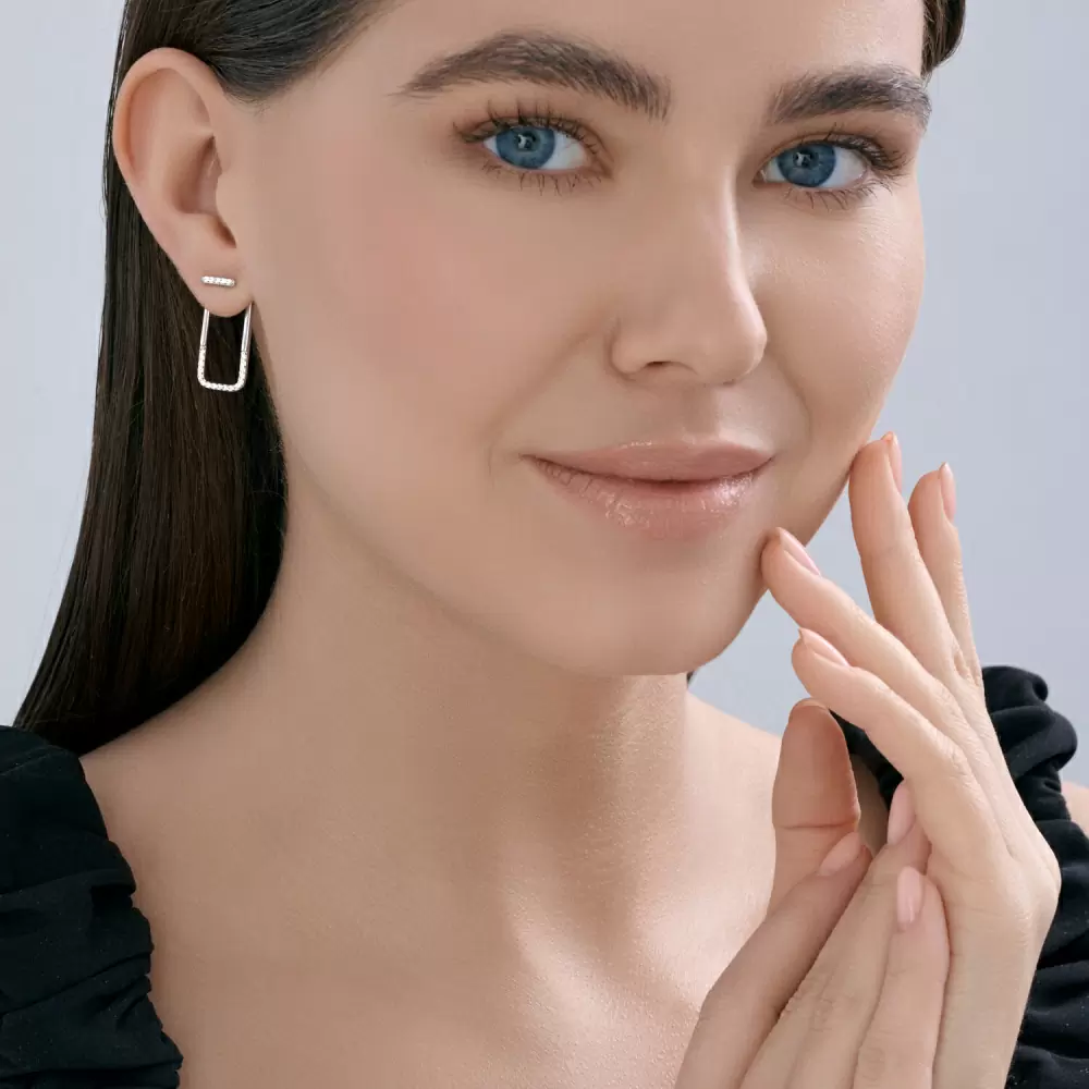 Серьги подвесные 94-122-00400-1 серебро