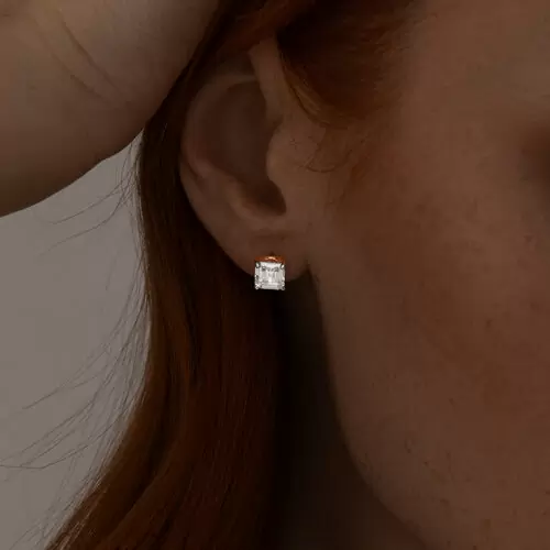 Серьги пусеты 93022385 серебро Квадрат_1
