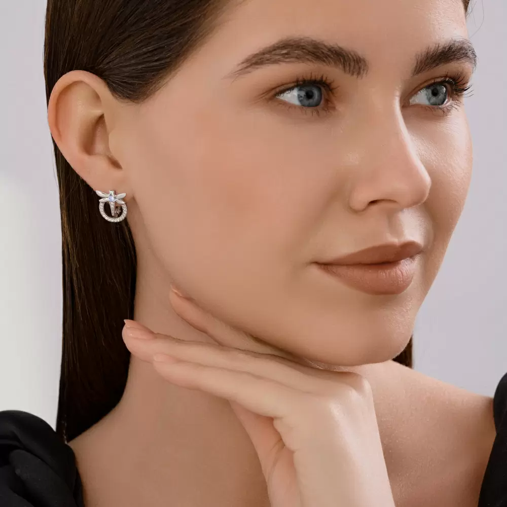 Серьги 94-120-02197-1 серебро Стрекоза_2