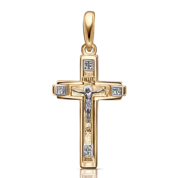 Крест христианский Кр102-2457 золото Полновесный_0