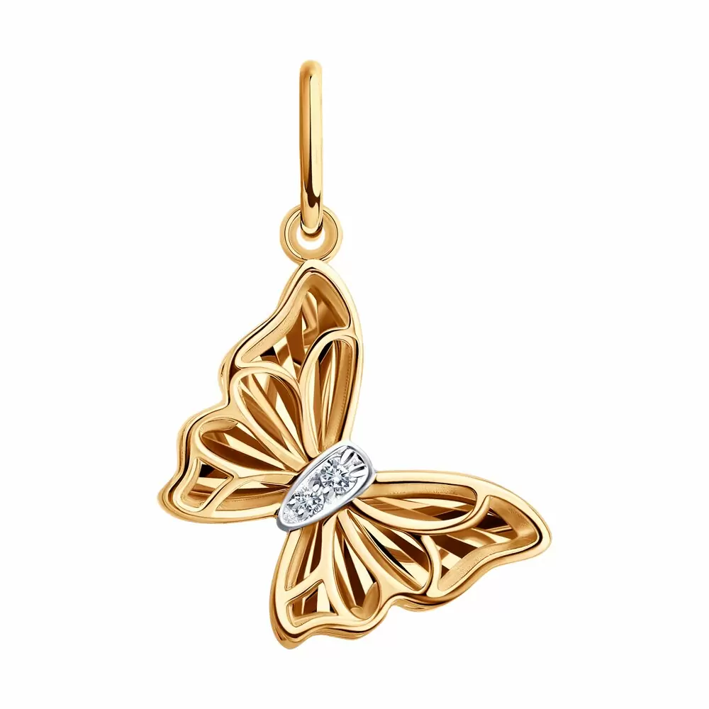 Подвеска 036813 золото Бабочка_0