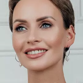 Серьги конго 52566S6 серебро_1
