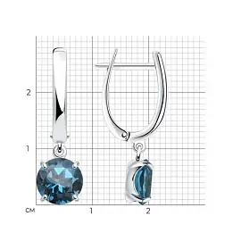 Серьги подвесные 92022390 серебро_1