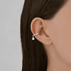 Серьги кафф 94170384 серебро_1
