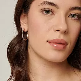 Серьги конго BEIE015 ювелирный сплав Дорожка_1