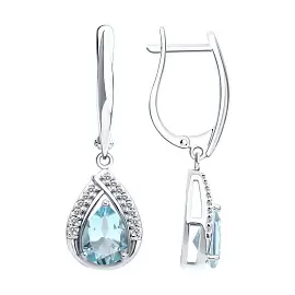 Серьги подвесные 92023211 серебро_0
