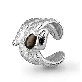 Серьги кафф 45017801Ч.5 серебро змея_0