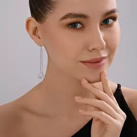 Серьги продевки 92023111 серебро_1
