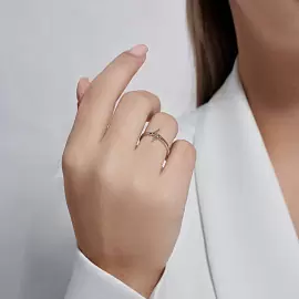 Кольцо 94013312 серебро Молния_1