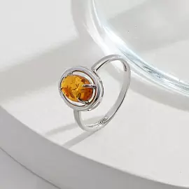 Кольцо один камень 04-801-0169-12 серебро_1