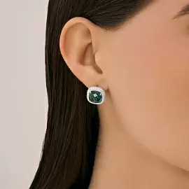 Серьги один камень 92023194 серебро_2
