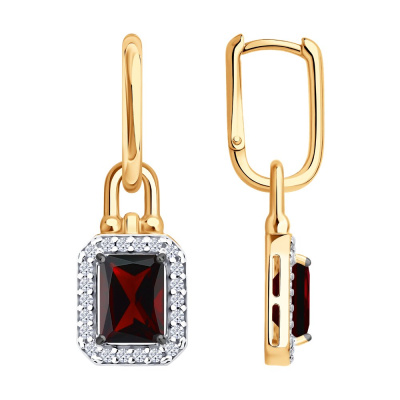 Серьги подвесные 92025376 серебро