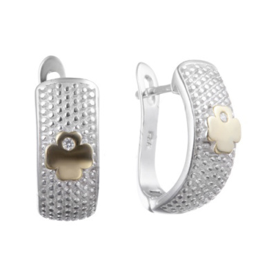 Серьги 12С153266 серебро Ван Клиф