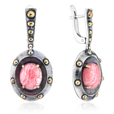 Серьги подвесные ER061546RDC-COV-L серебро
