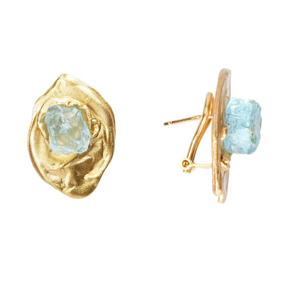 Серьги SOR2238AQ.YL серебро асимметрия