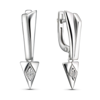 Серьги подвесные 02-5745.000Б-00 серебро