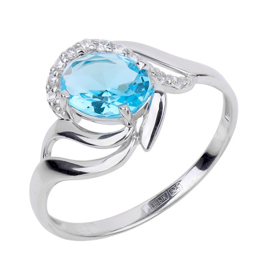Кольцо К-1028 топ серебро