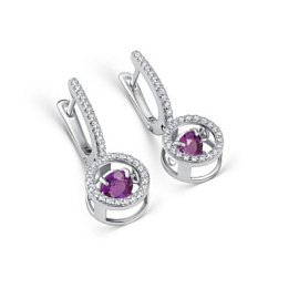 Серьги подвесные 02-4751.00АМ-00 серебро
