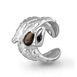 Серьги кафф 45017801Ч.5 серебро змея
