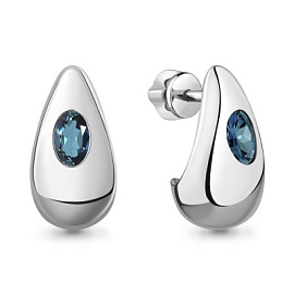 Серьги пусеты 45019608.5 серебро Боттега Венета