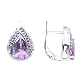 Серьги 92023142 серебро
