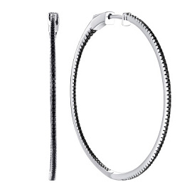 Серьги конго CZ-E01600-X-WB-X-X-Bф серебро
