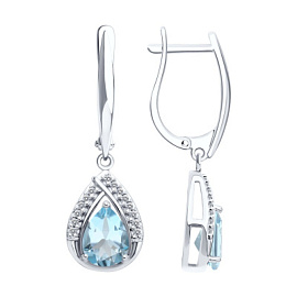 Серьги подвесные 92023211 серебро