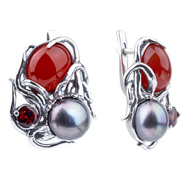Серьги 709с-нат серебро