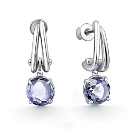 Серьги подвесные 02-4425.0ТЗК-00 серебро