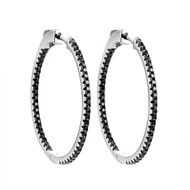 Серьги конго MP-E02596-X-WB-X-X-B серебро