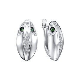 Серьги с1207633 серебро Булгари Змея
