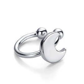 Серьги кафф 50396 серебро Лунница