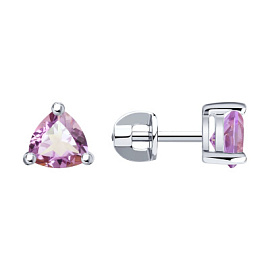 Серьги пусеты 92020043 серебро
