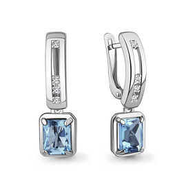 Серьги подвесные 45011405А.5 серебро